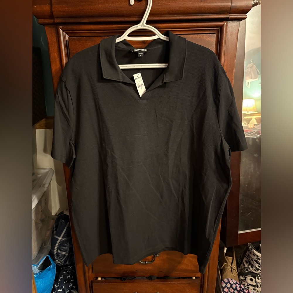 NWT Express Men’s Black Polo Top